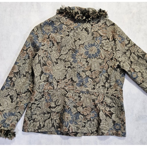 Vtg Cottagecore Jacket L Tapestry Floral Bell Sleeve Fairy Whimsy Y2K Country‎ - Picture 6 of 10